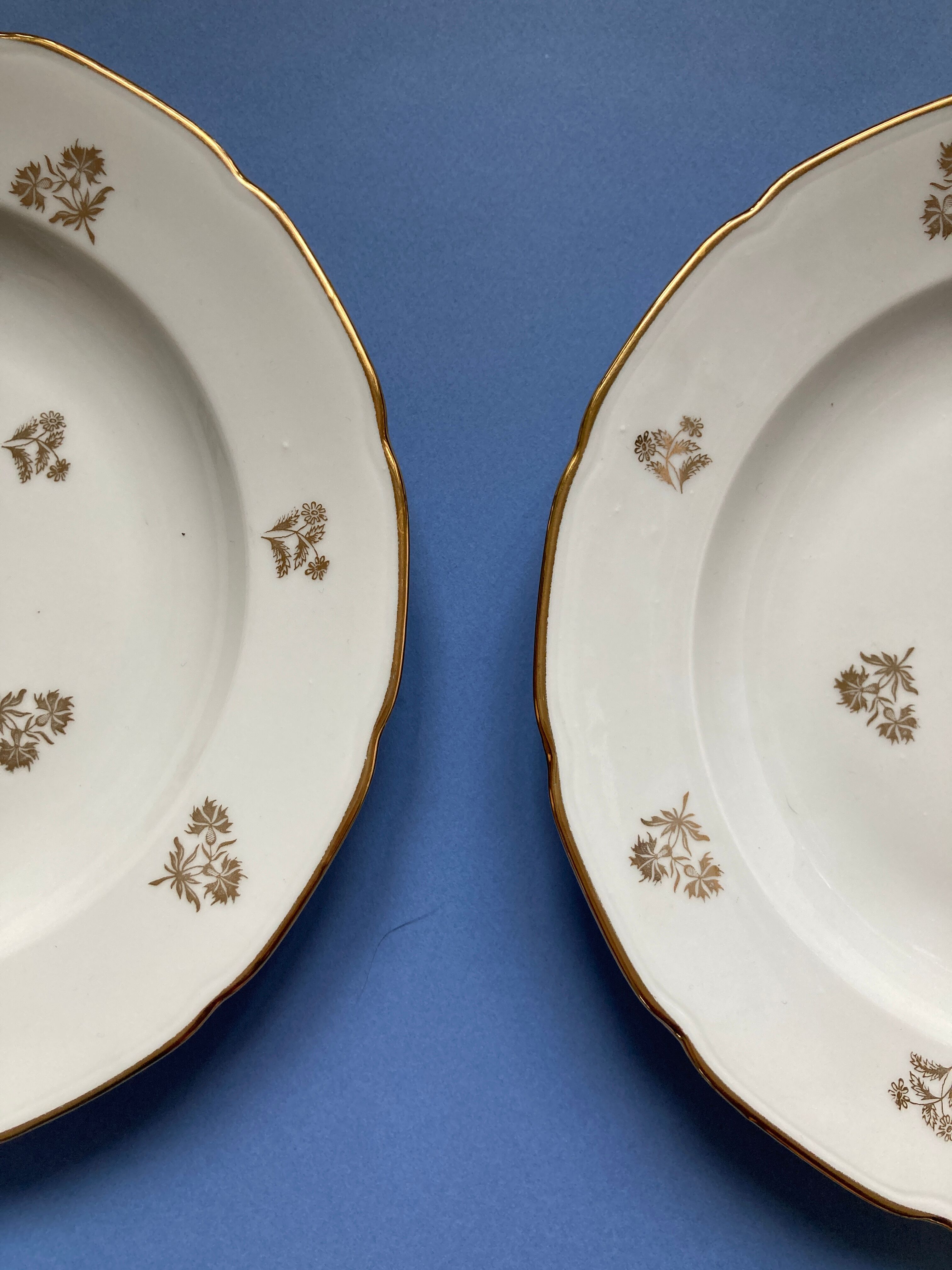 Lot 6 hollow plates, white Limoges porcelain
