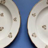 Lot 6 hollow plates, white Limoges porcelain