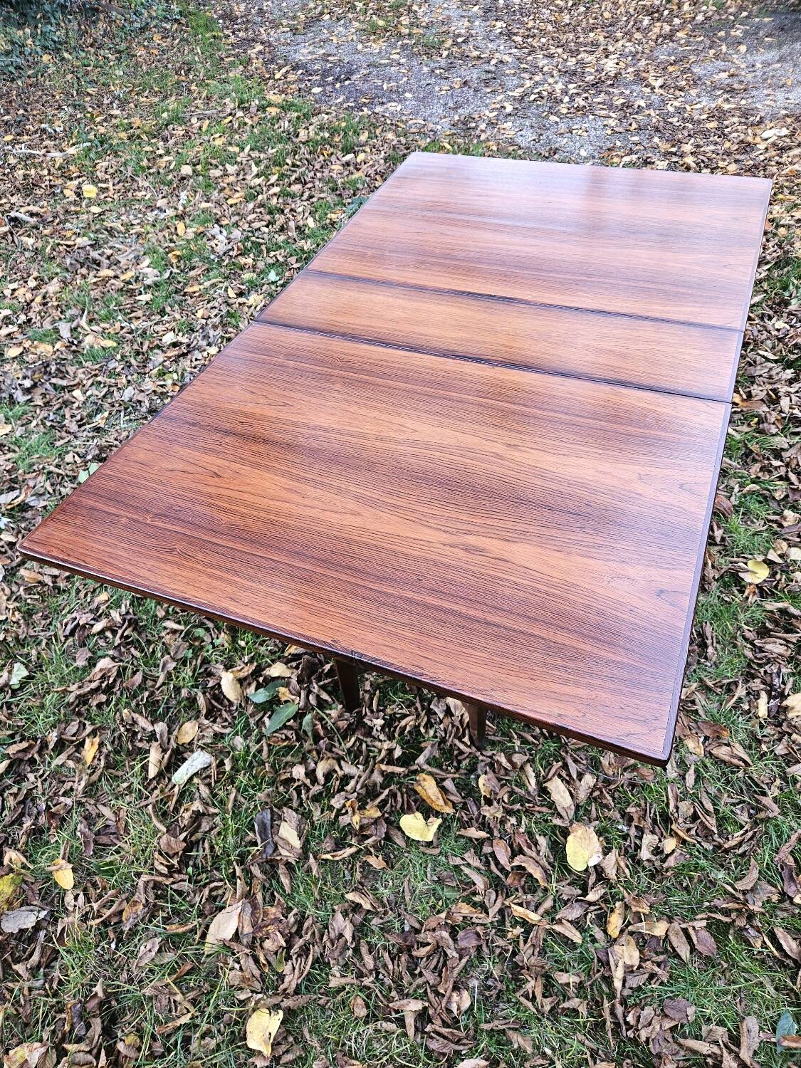 Table pliante Bendt Winge design scandinave 50-60 palissandre Kleppe