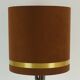 1970s table lamp aro-leuchten chrome base brown velvet lampshade