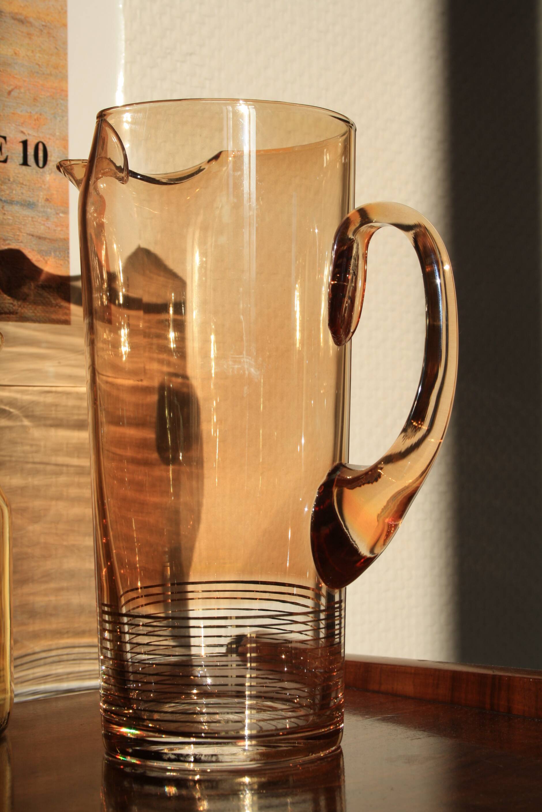 Blown glass pitcher/carafe