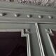 Old 2-door bookcase with chalk paint blue patina
