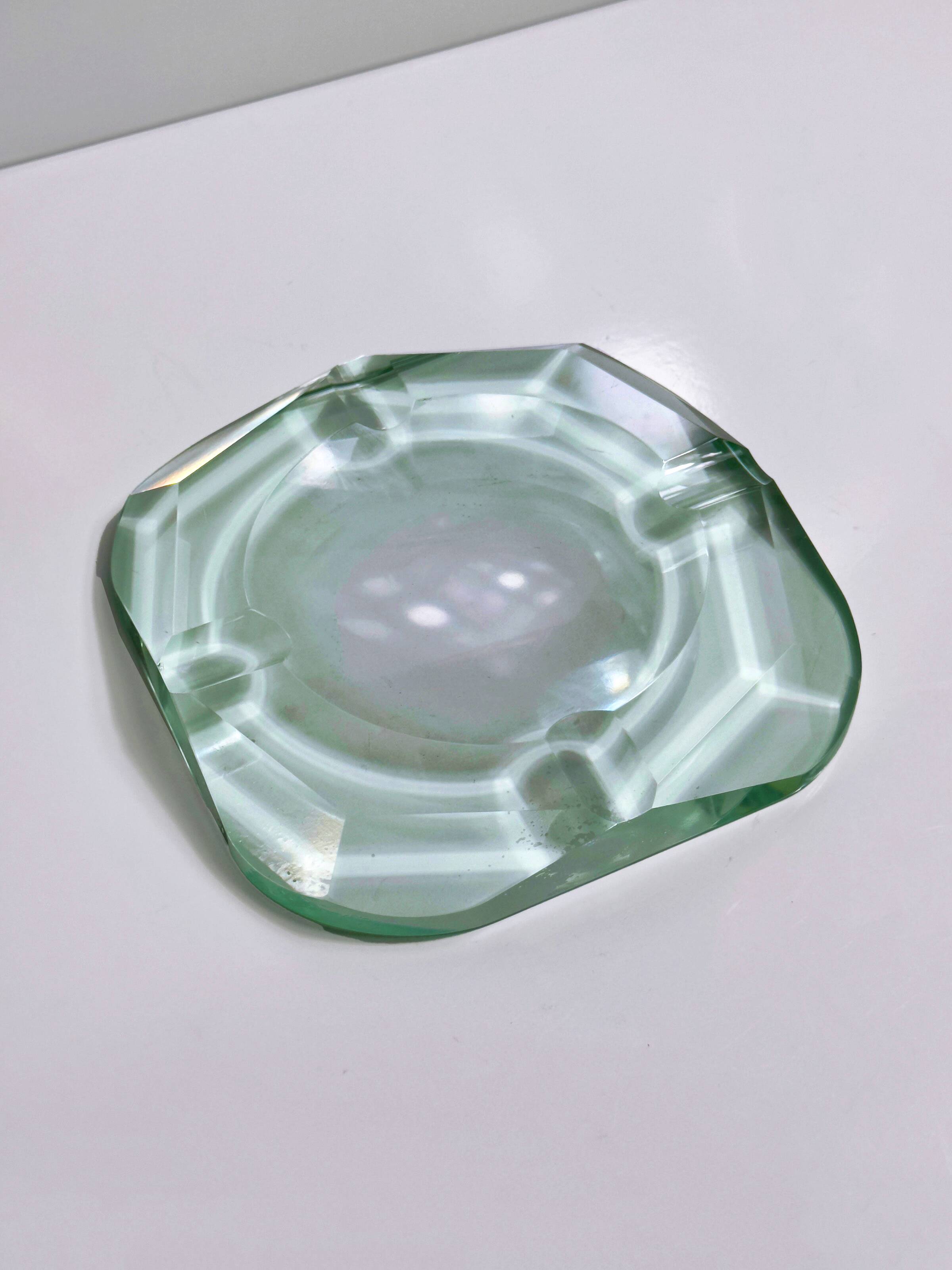 Prismatic Crystal Glass  Ash Tray by Fontana Arte - 1950s