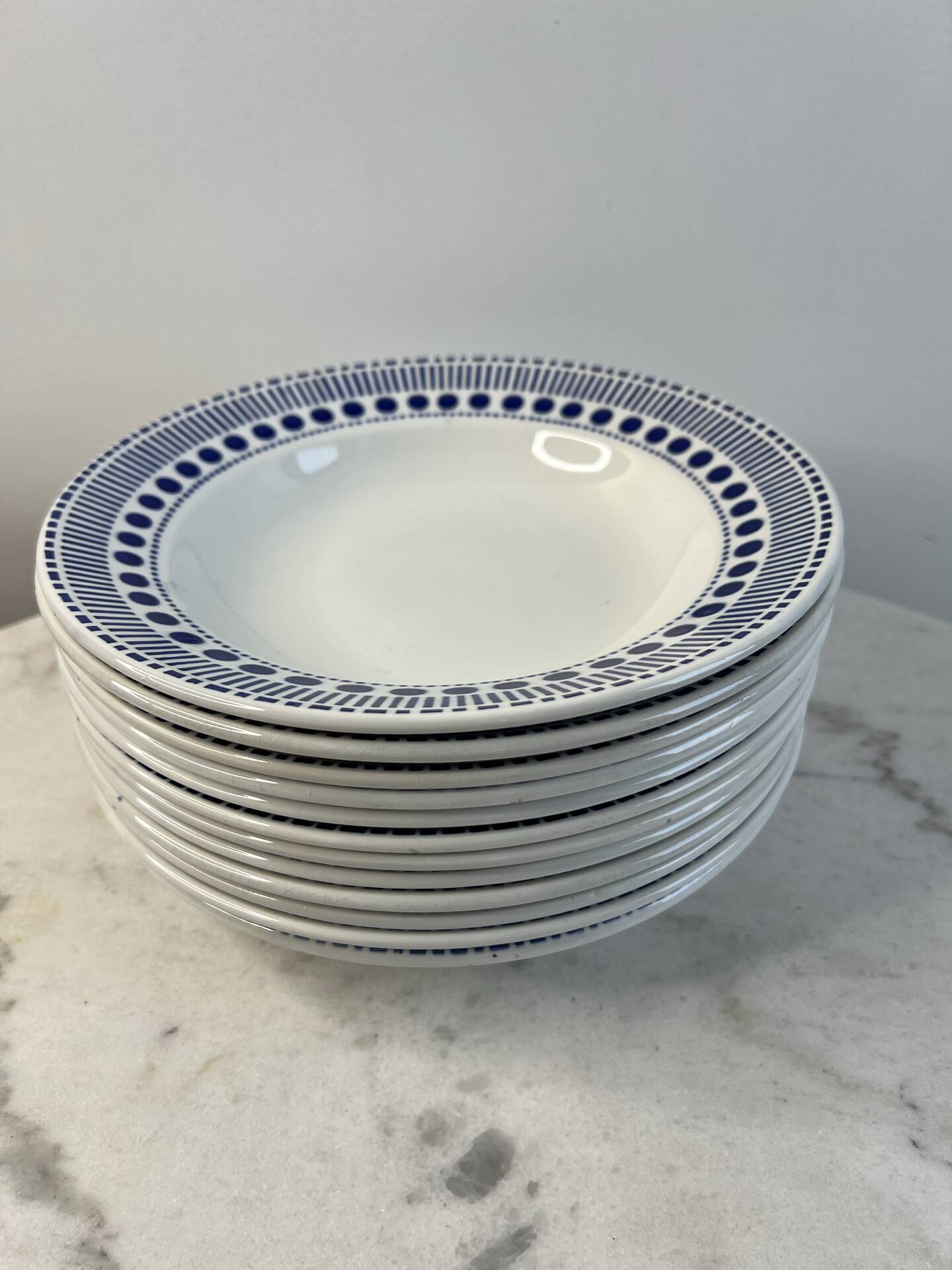 Set of 12 deep plates Sarreguemines Béatrice collection