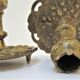 Pair of candle holders gilded bronze patinated vegetal decoration early twentieth century