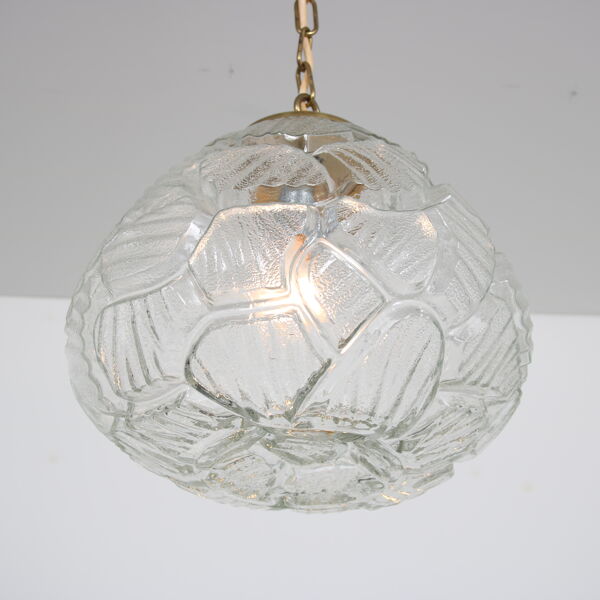 Suspension en verre pressé des années 1970