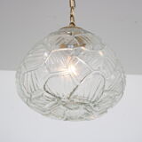 1970s pressed glass hanging lamp