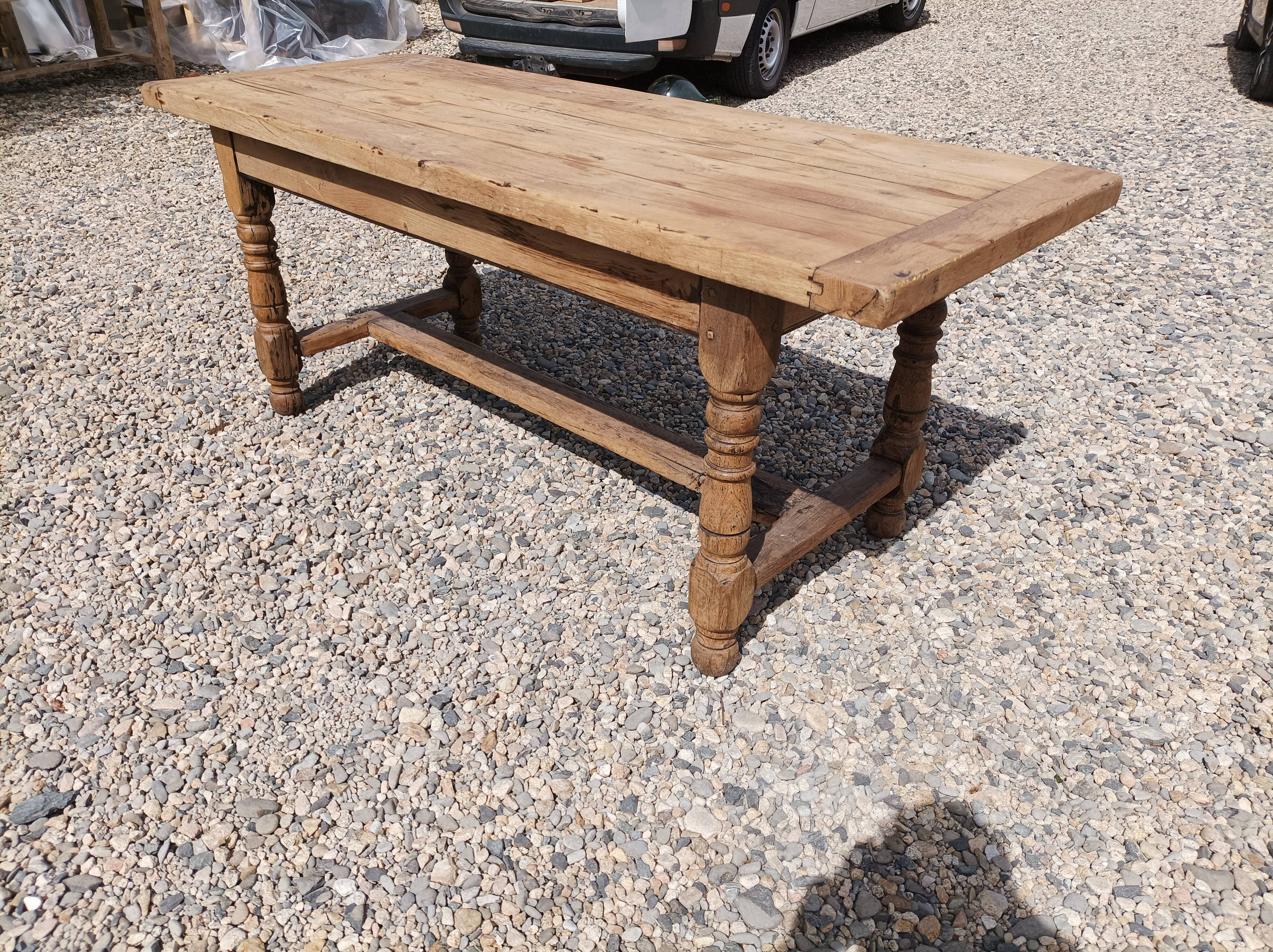 solid oak farmhouse table