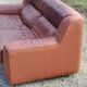 Paire de fauteuils et canapé De Sede en cuir cognac des années 70/80