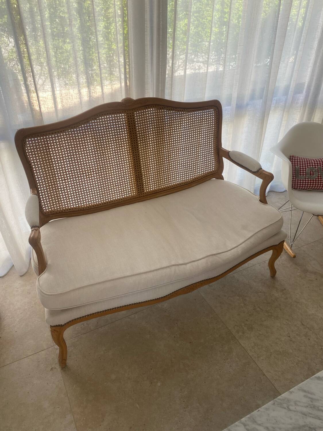 French vintage bank chair