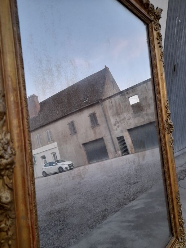 Miroir doré époque restauration 125x92