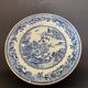 Assiette chinoise inspiré de la compagnie des indes famille blanc bleu fin du xixème siècle
