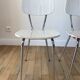 Pair of white Formica chairs 70s