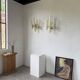 Pair of Regency brass wall lights in Italy