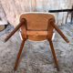 Scandinavian armchair skai white compass wooden vintage