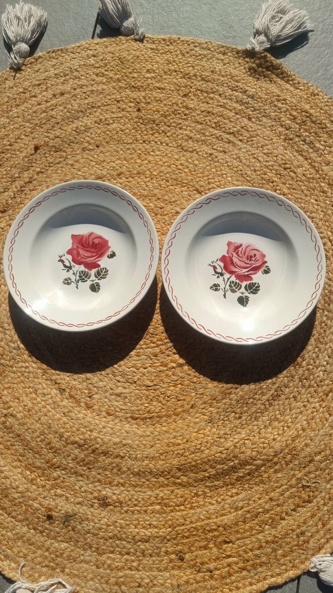 Antique deep plates Badonviller – Germaine model