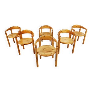 Ensemble de 6 chaises en pin massif