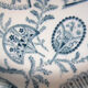 Art nouveau plate by longwy, grey-blue model: eventails
