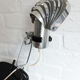 Adjustable metal clip lamp, fan, 1980s