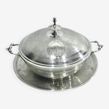 Broth on silver dish