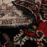 Traditional persian runner rug long oriental red beige wool carpet 89x518cm