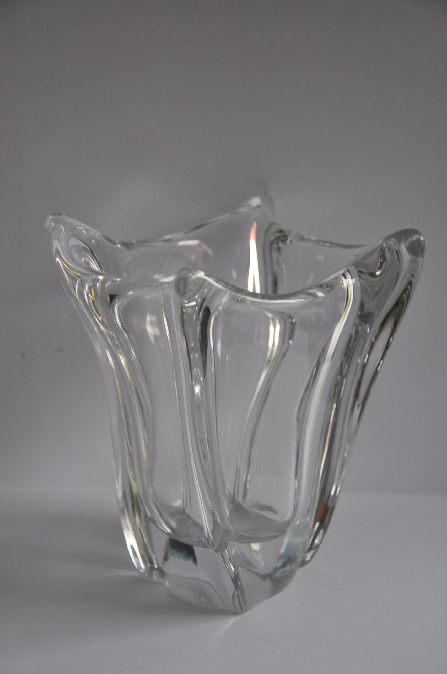 Signed vintage Daum Crystal vase