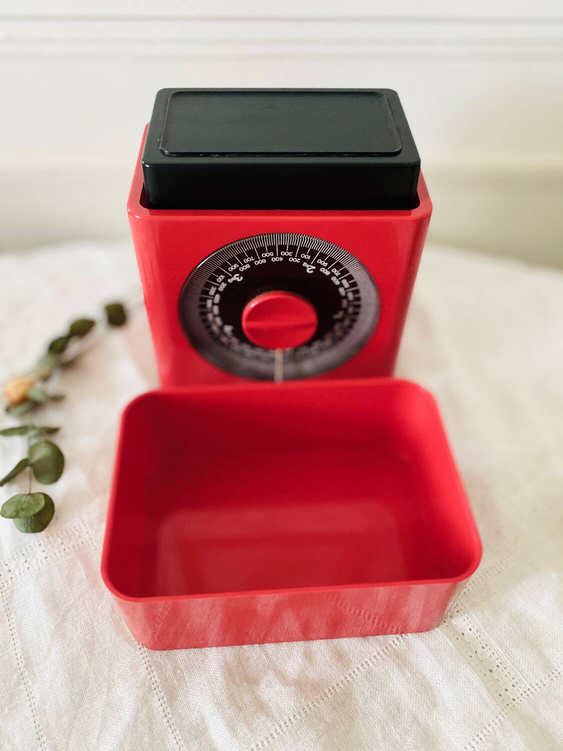 Terraillon red kitchen scale 5kg vintage