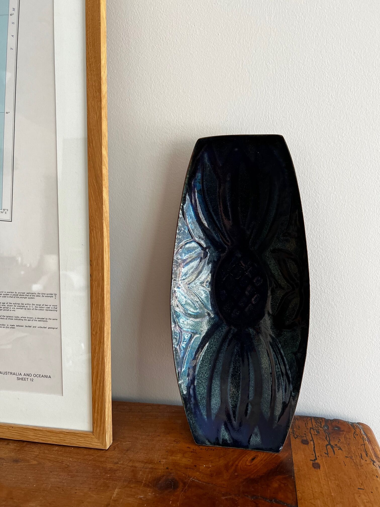 Coupelle métal emaillé art déco