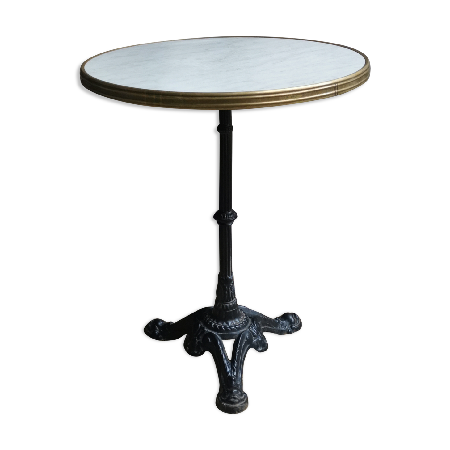 Bistro gueridon "white vein plateau"