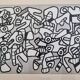 Screenprint after Jean Dubuffet framed under glass 41 cm by 31 cm