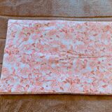 Taie de traversin motifs fleuris vintage 1970's seventies lit 2 places