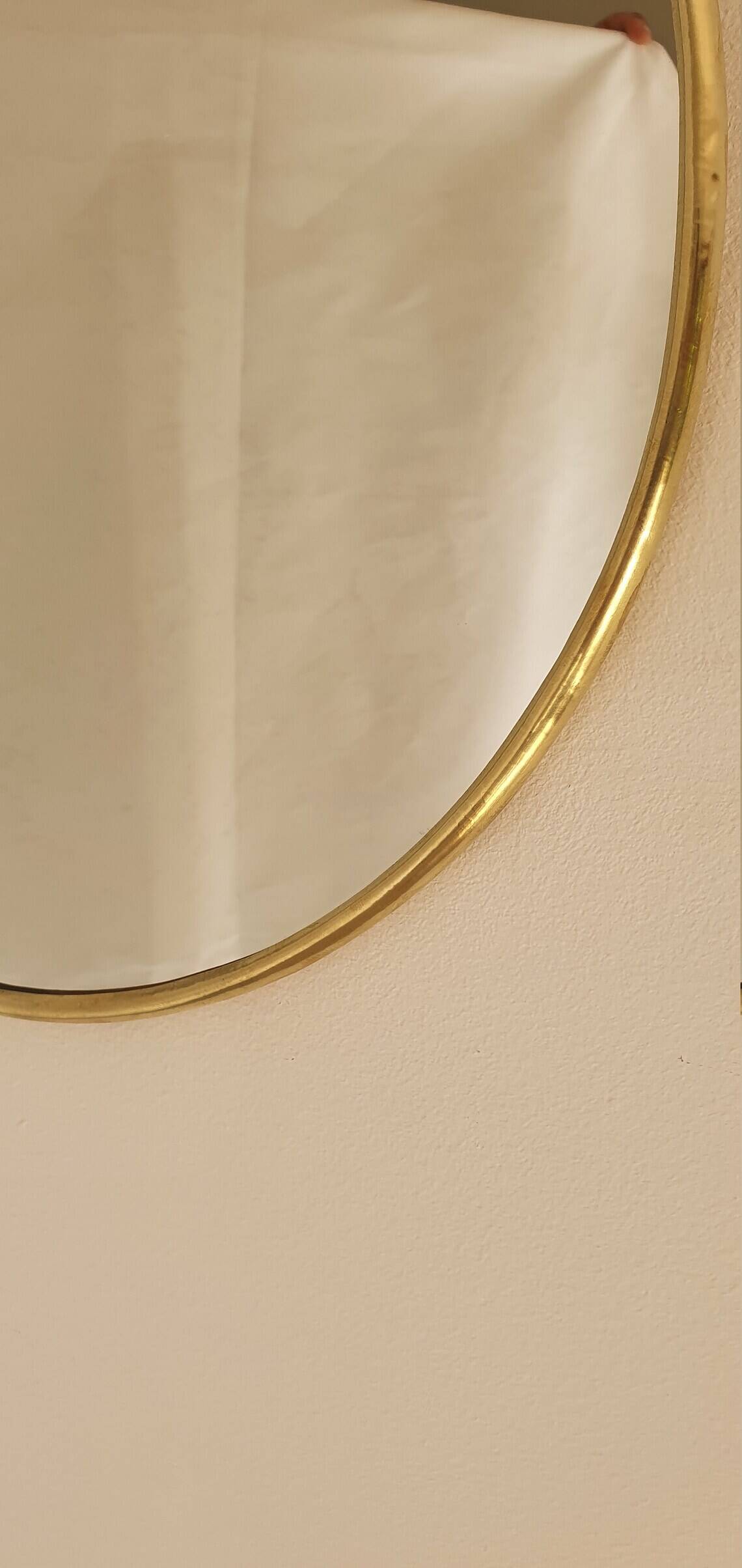 Miroir mural rond en laiton - fait main