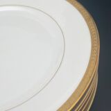 Limoges porcelain flat plates and gilding