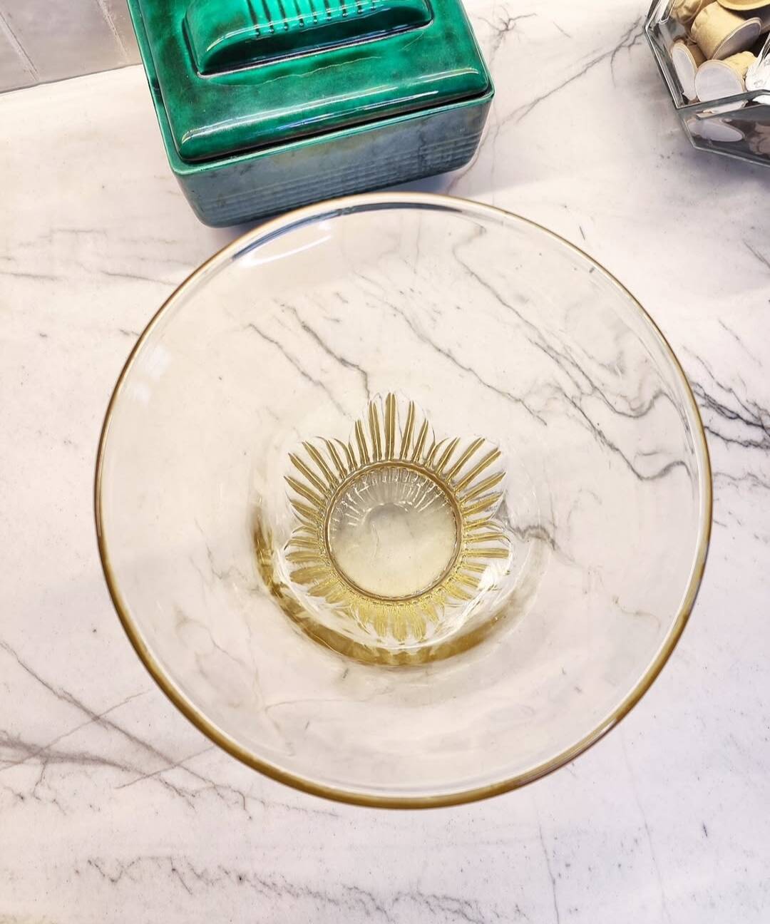 Art Deco yellow glass vase