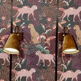 Pair of modular wall lights, Scandinavian design, 1950s.