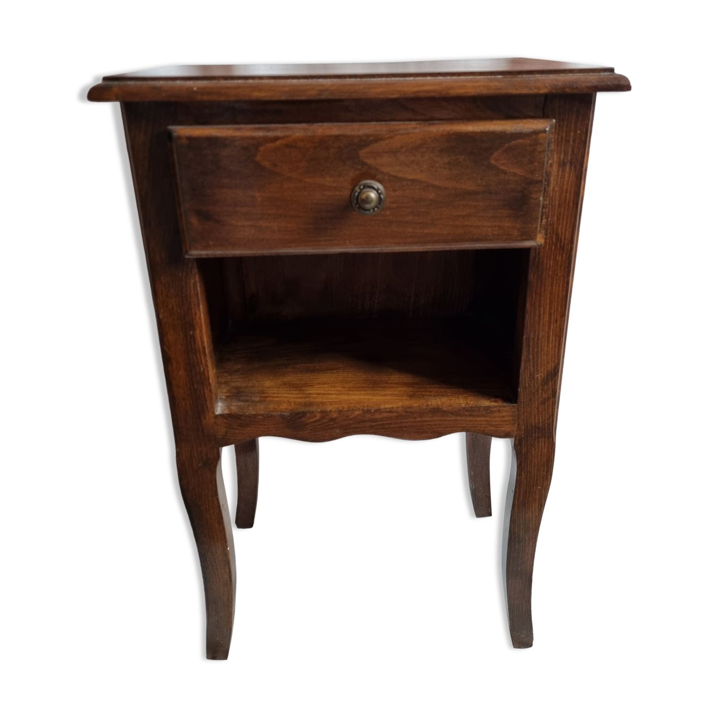 Solid oak nightstand, 1970