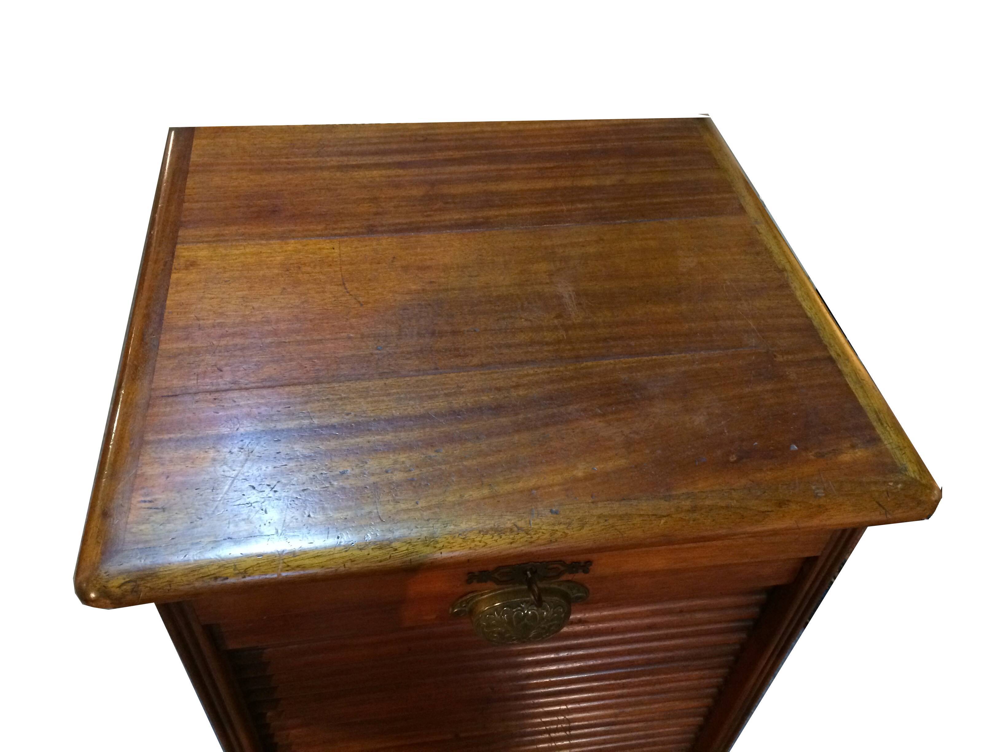Rare workbook has curtain cosmos end mahogany XIX notary