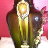 Grand Vase en Barbotine. XIX siècle.