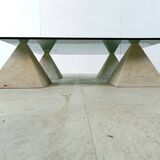 Table basse pyramide vintage en pierre, 1970
