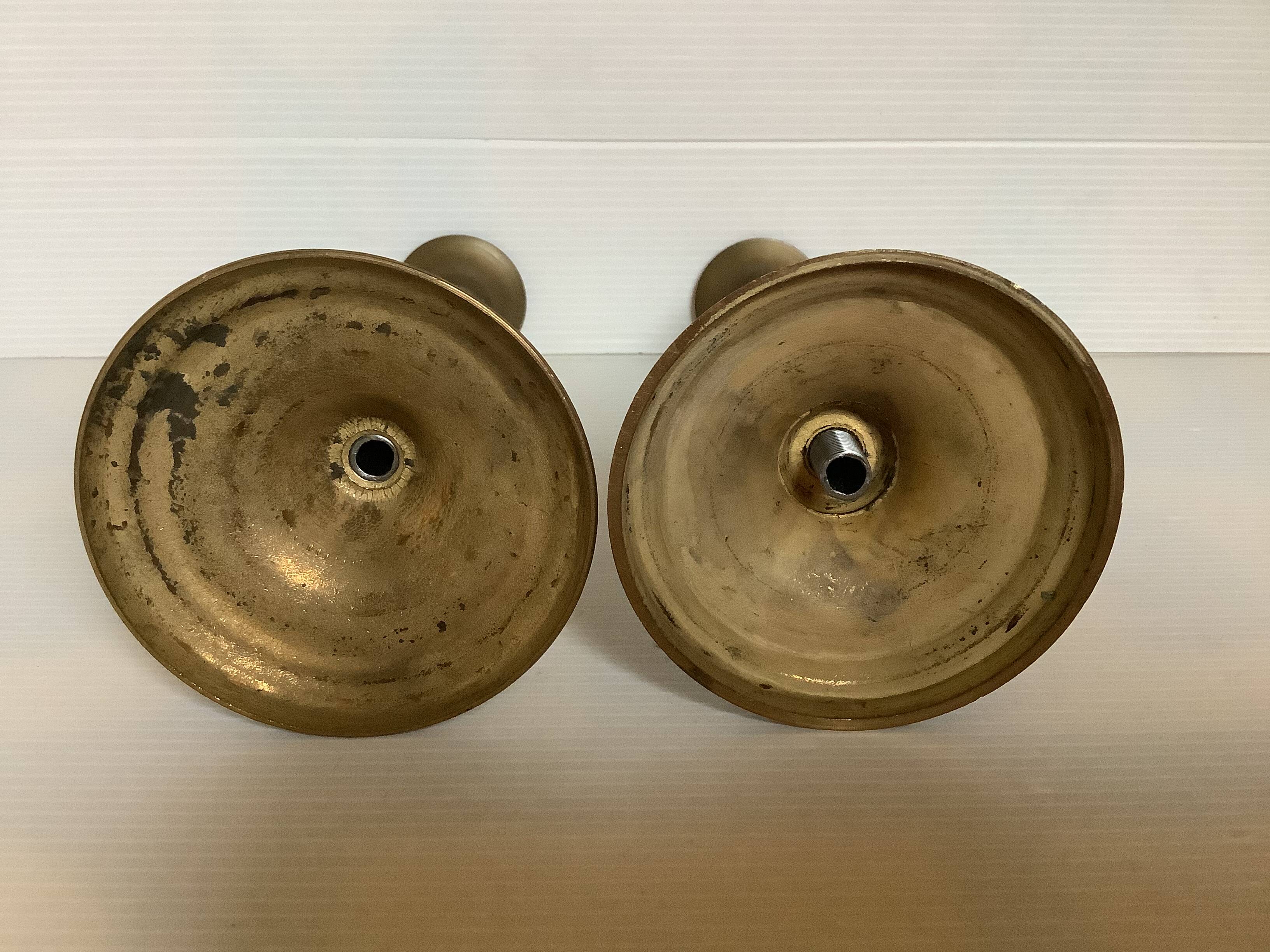 Pair of brass candlesticks