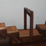 Wooden sewing box from the 60s and 70s