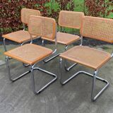Lot of 4 Chairs Model Cesca designed by Marcel Breuer