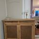 Buffet in Art Deco style, restored solid raw wood.