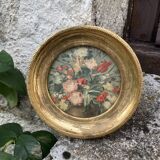 Small vintage golden frame