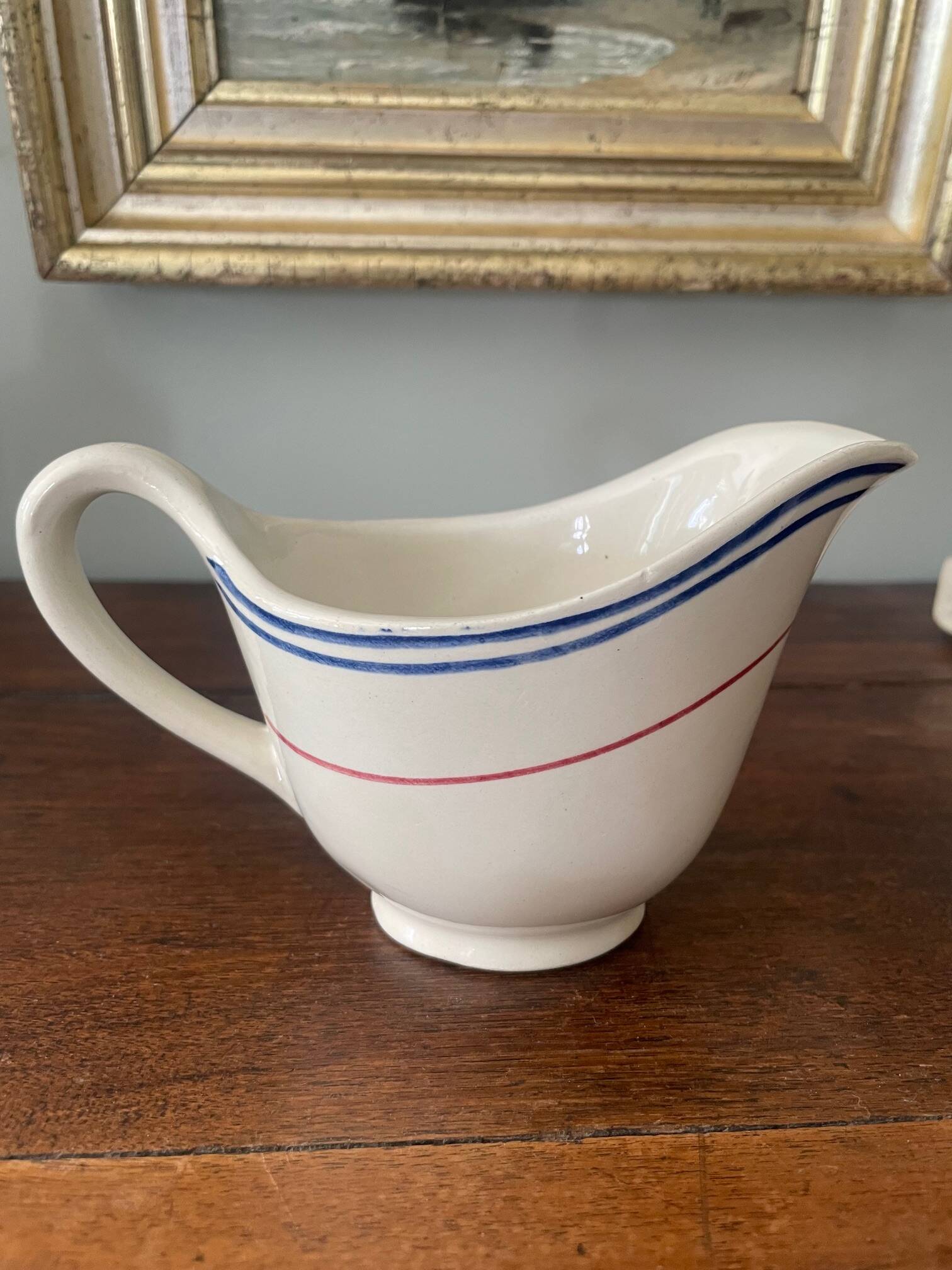 Lunéville K & G "primevere" hand-painted gravy boat