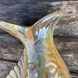 Vase pique flower in faience-fish-60s