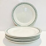 6 plates Sarreguemines Nobilis decoration crown