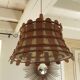 Suspension en rotin et bois