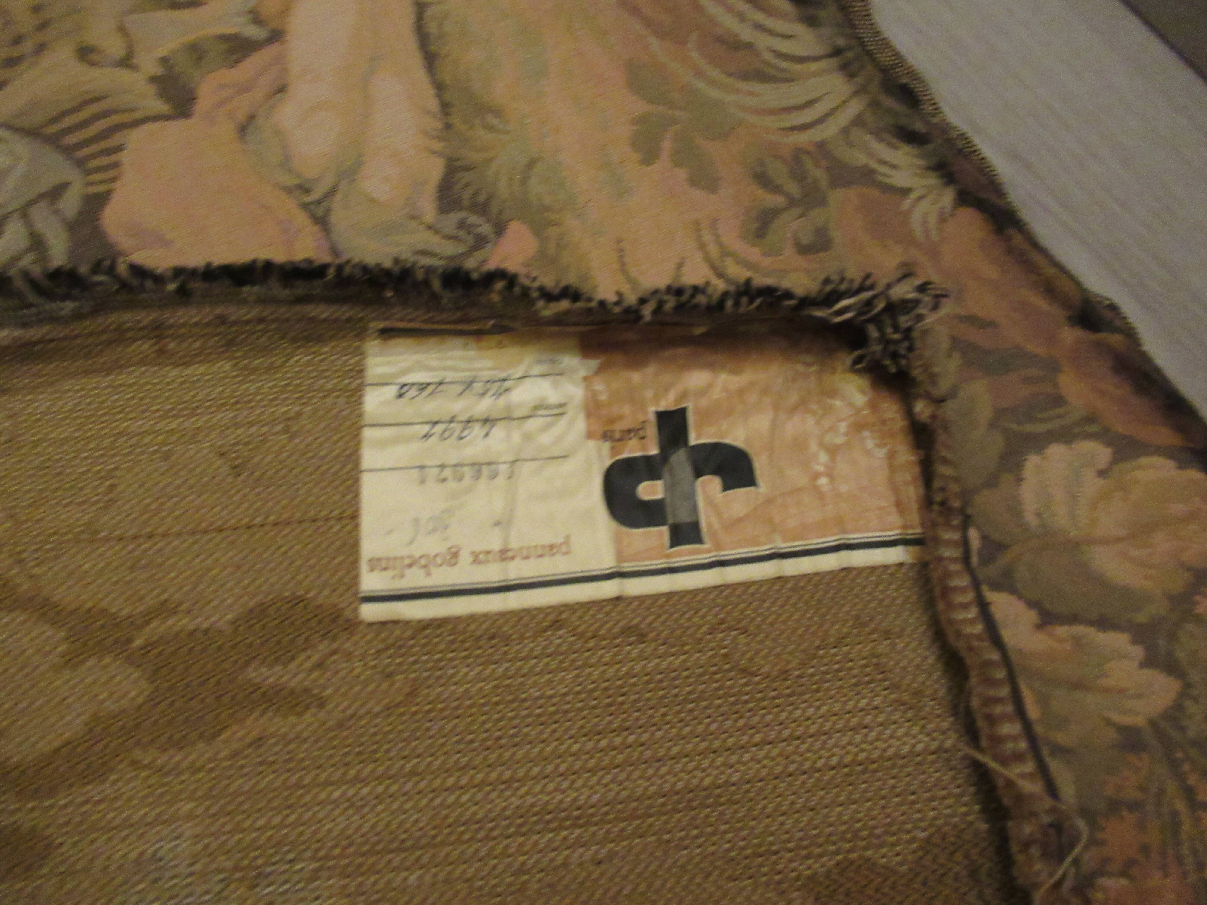 Tapestry numbered 305 / 266974 article 4997 goblin panels manufacture jp paris
