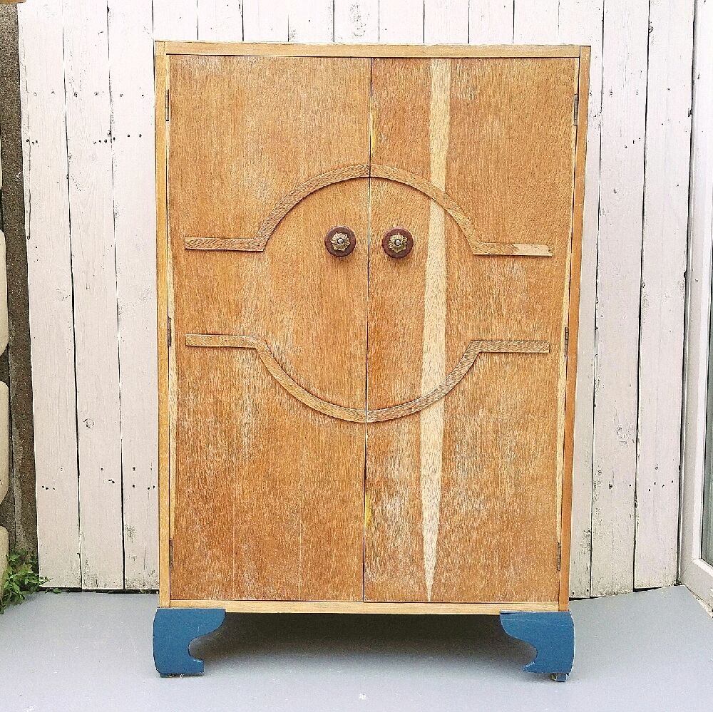 English wardrobe boarding art deco